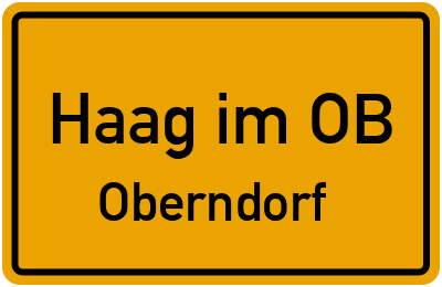 Straßenverzeichnis Haag im OB Oberndorf