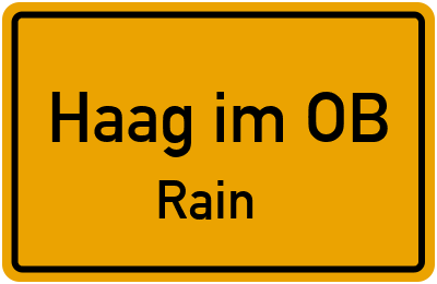 Straßenverzeichnis Haag im OB Rain