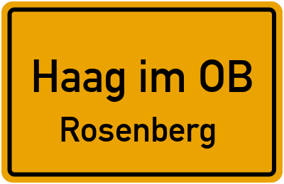 Straßenverzeichnis Haag im OB Rosenberg