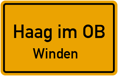 Straßenverzeichnis Haag im OB Winden