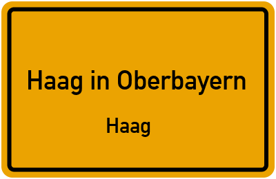 Straßenverzeichnis Haag in Oberbayern Haag