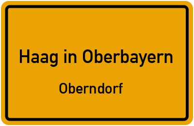 Straßenverzeichnis Haag in Oberbayern Oberndorf