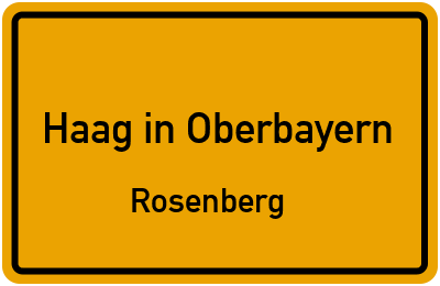 Straßenverzeichnis Haag in Oberbayern Rosenberg