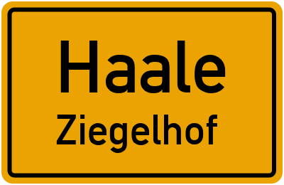 Straßenverzeichnis Haale Ziegelhof