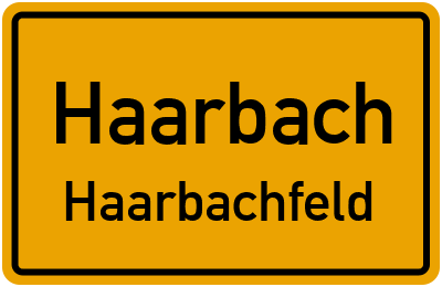 Ortsschild Haarbach Haarbachfeld