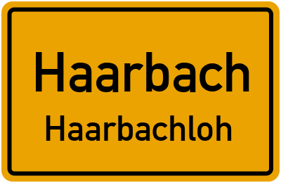 Ortsschild Haarbach Haarbachloh