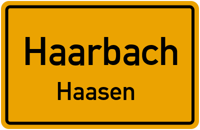 Ortsschild Haarbach Haasen