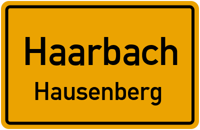 Ortsschild Haarbach Hausenberg