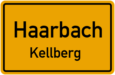 Ortsschild Haarbach Kellberg