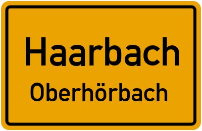 Ortsschild Haarbach Oberhörbach