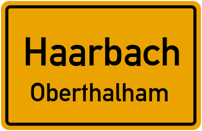 Straßenverzeichnis Haarbach Oberthalham
