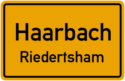 Straßenverzeichnis Haarbach Riedertsham
