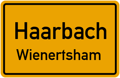 Ortsschild Haarbach Wienertsham