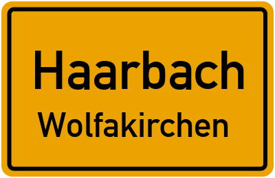 Ortsschild Haarbach Wolfakirchen