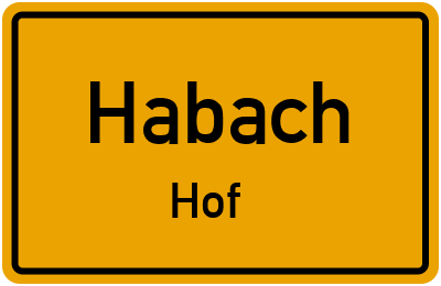 Straßenverzeichnis Habach Hof