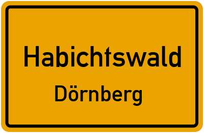 Ortsschild Habichtswald Dörnberg