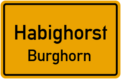 Ortsschild Habighorst Burghorn