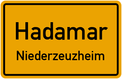 Straßenverzeichnis Hadamar Niederzeuzheim