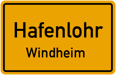 Straßenverzeichnis Hafenlohr Windheim