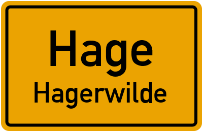 Straßenverzeichnis Hage Hagerwilde