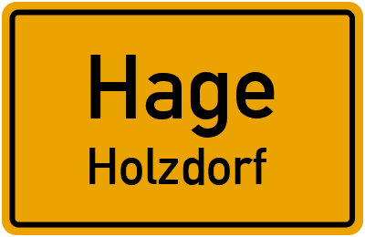 Straßenverzeichnis Hage Holzdorf