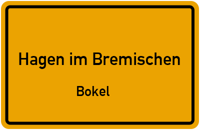 Straßenverzeichnis Hagen im Bremischen Bokel