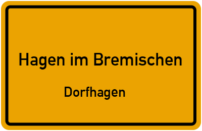 Straßenverzeichnis Hagen im Bremischen Dorfhagen