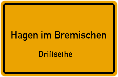 Straßenverzeichnis Hagen im Bremischen Driftsethe