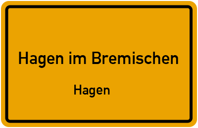 Straßenverzeichnis Hagen im Bremischen Hagen