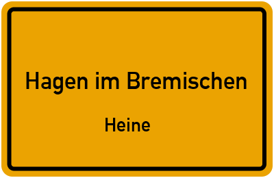 Straßenverzeichnis Hagen im Bremischen Heine