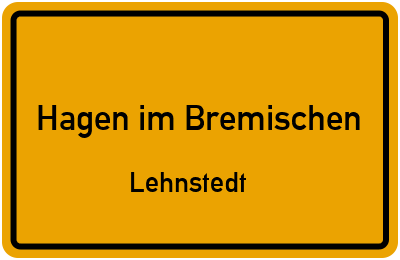 Straßenverzeichnis Hagen im Bremischen Lehnstedt