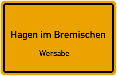 Straßenverzeichnis Hagen im Bremischen Wersabe