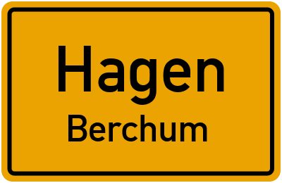 Ortsschild Hagen Berchum