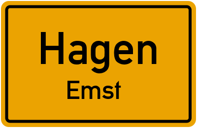 Ortsschild Hagen Emst