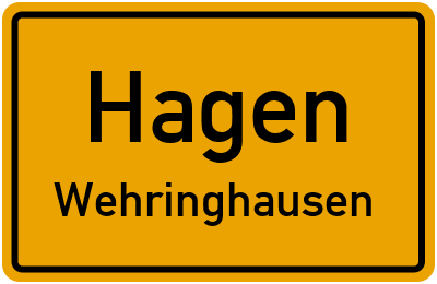 Ortsschild Hagen Wehringhausen