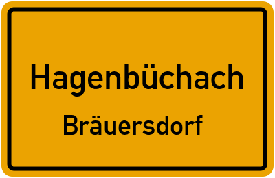 Straßenverzeichnis Hagenbüchach Bräuersdorf