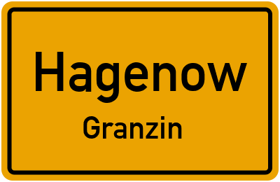 Straßenverzeichnis Hagenow Granzin