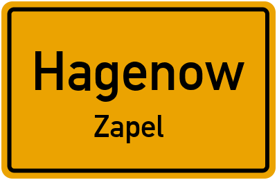 Straßenverzeichnis Hagenow Zapel