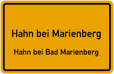 Straßenverzeichnis Hahn bei Marienberg Hahn bei Bad Marienberg