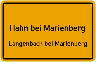 Straßenverzeichnis Hahn bei Marienberg Langenbach bei Marienberg