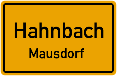 Straßenverzeichnis Hahnbach Mausdorf