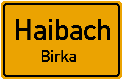 Straßenverzeichnis Haibach Birka