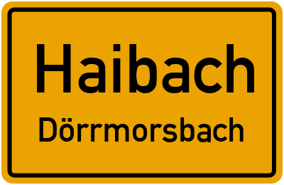 Straßenverzeichnis Haibach Dörrmorsbach