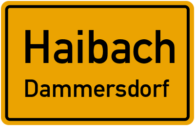 Ortsschild Haibach Dammersdorf