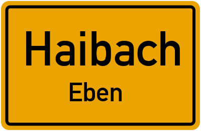 Straßenverzeichnis Haibach Eben