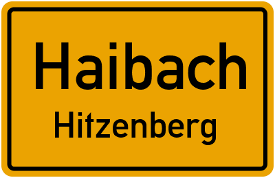 Ortsschild Haibach Hitzenberg