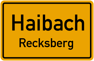Straßenverzeichnis Haibach Recksberg