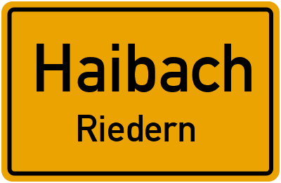Straßenverzeichnis Haibach Riedern