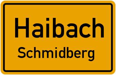 Straßenverzeichnis Haibach Schmidberg