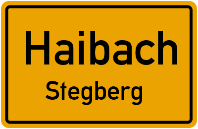 Ortsschild Haibach Stegberg